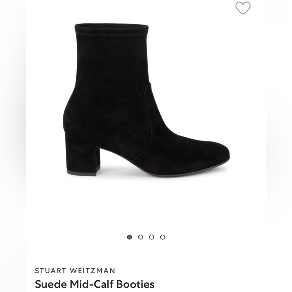 Stuart Weitzman Stylish mid-calf booties finished with suede upper
